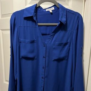 Express portifino blue button down